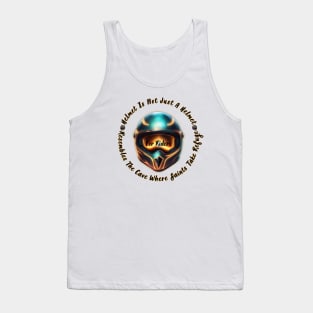 Helmet is not Just A Helmet For Riders Resembles The Cave Where Saints Take Refuge 9 Tank Top